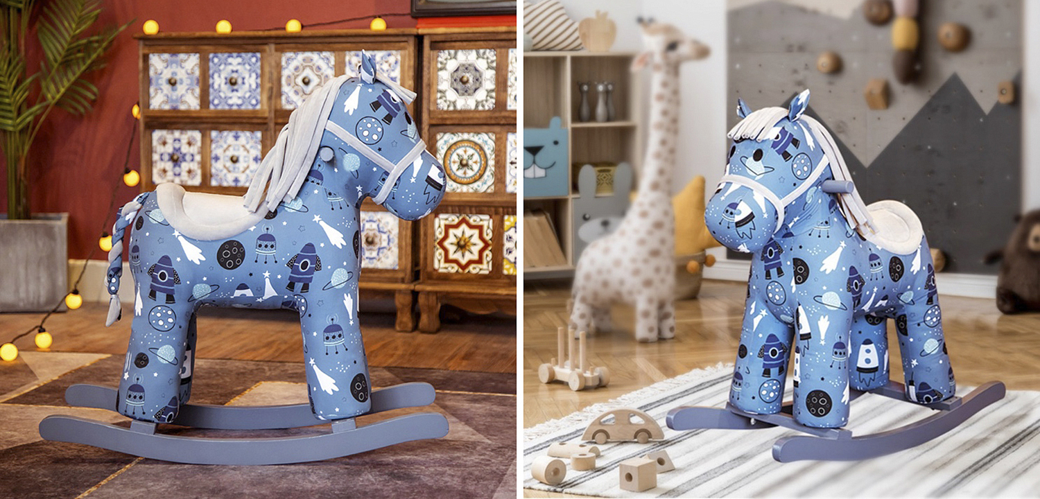 Лошадка-качалка голубая John Pony Лошадка-качалка голубая John Pony - Loft-Concept в Омске