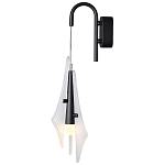 Бра черного цвета с плафоном из рельефного стекла Glass Pod варинант исполнения - 1 | Loft Concept в Омске