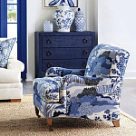 Кресло Trumann Club Chair Blue Landscape синий пейзаж варинант исполнения - 3 | Loft Concept в Омске