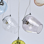 Люстра линейная с 5-ю разноцветными стеклянными плафонами Kaleido варинант исполнения - 12 | Loft Concept в Омске