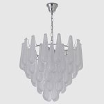 Люстра с подвесками из рифленного стекла в форме капель Textured Glass Chandelier варинант исполнения - 4 | Loft Concept в Омске