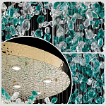 Люстра зеленая каскадная Green Light CascadeDroplet Chandelier варинант исполнения - 3 | Loft Concept в Омске