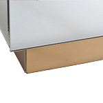 Столик журнальный зеркальный с золотым декором Gold Painted Mirror Table варинант исполнения - 3 | Loft Concept в Омске