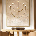 Люстрас 6-ю мраморными плафонами в форме купола Light Warm Light варинант исполнения - 3 | Loft Concept в Омске