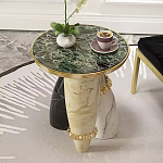 Дизайнерский журнальный стол круглый на 3-х фигурных ножках Cuzadit варинант исполнения - 1 | Loft Concept в Омске