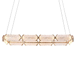 Люстра прямоугольная с текстурным природным рисунком IceFlame варинант исполнения - 4 | Loft Concept в Омске