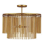 Потолочный светильник двухъярусный золотого цвета Metal Tentacles варинант исполнения - 3 | Loft Concept в Омске