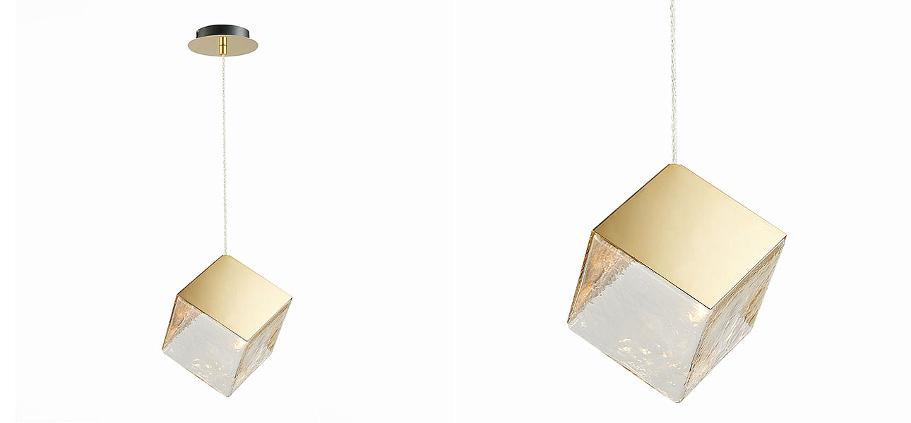 Подвесной светильник Lamp golden cube Подвесной светильник Lamp golden cube - Loft-Concept в Омске