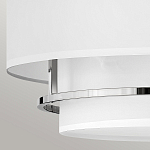 Потолочный светильник с двухслойным белым текстильным абажуром Hinkley варинант исполнения - 11 | Loft Concept в Омске