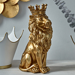 Статуэтка лев с детализированной гривой и изящной короной Lion Crown  варинант исполнения - 5 | Loft Concept в Омске