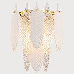 Бра с декором из рельефного стекла в виде перьев Abelia Feather Wall Lamp варинант исполнения - 2 | Loft Concept в Омске