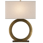 Настольная лампа с корпусом в форме кольца и прямоугольным абажуром French Ring варинант исполнения - 3 | Loft Concept в Омске