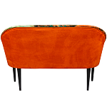 Диван двухместный из натурального бука оранжевый с цветным принтом Impressionism in Art варинант исполнения - 2 | Loft Concept в Омске