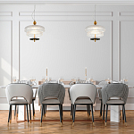 Подвесной светильник многослойный из рифленого прозрачного стекла Academy of Light варинант исполнения - 7 | Loft Concept в Омске