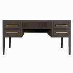 Большой Рабочий стол Primo с 5 выдвижными ящиками Темный орех варинант исполнения - 7 | Loft Concept в Омске