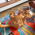 Дизайнерский журнальный стол с основанием в виде кота Bivan варинант исполнения - 2 | Loft Concept в Омске