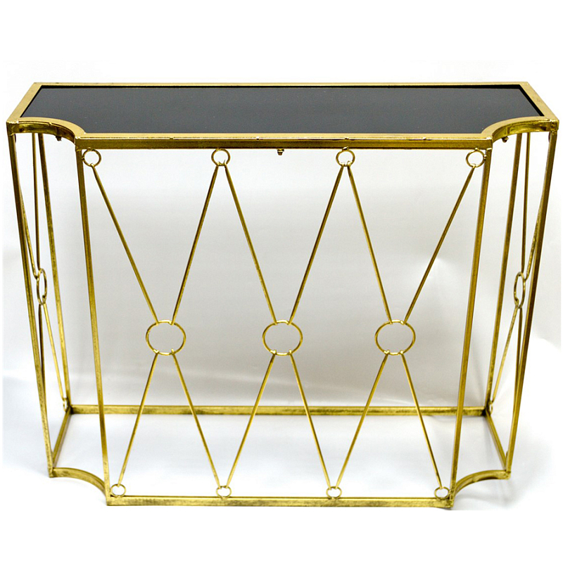 Консоль Mystic Art Deco Console Золотой Черный Консоль Mystic Art Deco Console Золотой Черный в Омске | Loft Concept