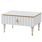 Стол журнальный белый с ящиком Expanses of Beauty варинант исполнения - 1 | Loft Concept в Омске