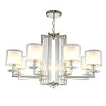 Люстра с 8-ю цилиндрическими плафонами из стекла Laurent варинант исполнения - 6 | Loft Concept в Омске