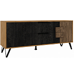 ТВ-тумба с  2-мя ящиками и закрытыми полками Stone Effect варинант исполнения - 1 | Loft Concept в Омске