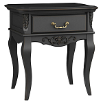 Тумба прикроватная черная из массива бука в стиле прованс Black Provence варинант исполнения - 1 | Loft Concept в Омске