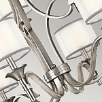 Люстра с белыми тканевыми абажурами в прозрачных стеклянных цилиндрах Kichler варинант исполнения - 3 | Loft Concept в Омске