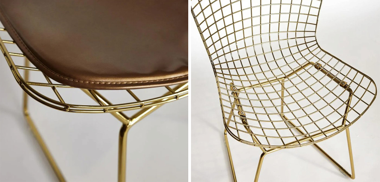 Стул Bertoia Chair Gold Стул Bertoia Chair Gold - Loft-Concept в Омске