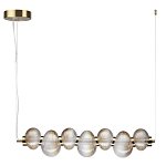 Подвесной светильник линейный с 7-ю рифлеными стеклянными шарами Marcelh Light варинант исполнения - 2 | Loft Concept в Омске