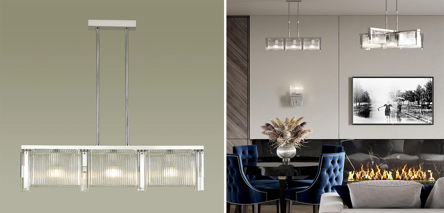 Люстра Madelen Chrome Linear Chandelier Люстра Madelen Chrome Linear Chandelier - Loft-Concept в Омске