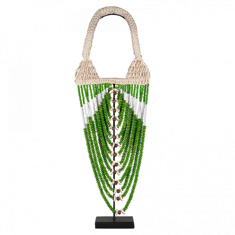 Африканское Ожерелье на подставке NECKLACE GREEN Зеленый Африканское Ожерелье на подставке NECKLACE GREEN Зеленый в Омске | Loft Concept