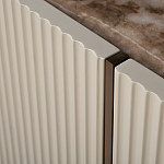 Тумба под телевизор серая с мраморной столешницей Uniqueness Marble варинант исполнения - 3 | Loft Concept в Омске