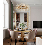 Круглая подвесная люстра Crystal Dandelions Chandelier варинант исполнения - 3 | Loft Concept в Омске