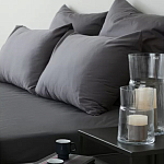 Постельное белье однотонное из сатина темно-серого цвета Eden Line варинант исполнения - 3 | Loft Concept в Омске