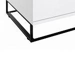 Стеллаж книжный белый с 3-мя открытыми полками и дверкой Strict Lines варинант исполнения - 5 | Loft Concept в Омске