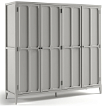 Шкаф серый Silva Grey Cabinet варинант исполнения - 7 | Loft Concept в Омске