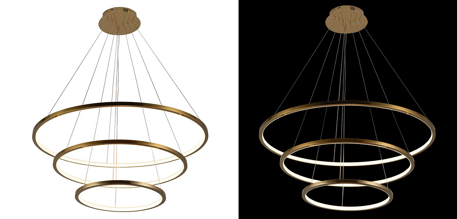 Люстра Ring Horizontal Trio gold Люстра Ring Horizontal Trio gold - Loft-Concept в Омске