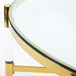 Кофейный столик со столешницей из стекла Crossy варинант исполнения - 5 | Loft Concept в Омске