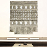 Панно на стену плетеное Макраме бежевый цвет  варинант исполнения - 11 | Loft Concept в Омске