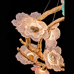 Люстра круглая на золотом каркасе с цветочным декором Miscellaneous herbs варинант исполнения - 5 | Loft Concept в Омске