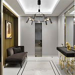 Люстра круглая с 9-ю цилиндрическими плафонами на магнитном креплении Bronze Concert варинант исполнения - 6 | Loft Concept в Омске