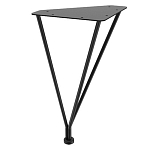 Стол журнальный c коричневой круглой столешницей на трех металлических ножках Charm Coffee Table варинант исполнения - 5 | Loft Concept в Омске