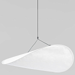 Подвесной светильник с белым тканевым плафоном в форме облака Crystal Cloud Junction варинант исполнения - 1 | Loft Concept в Омске