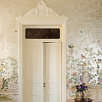 Обои ручная роспись Temple Newsam White Gold gilded silk варинант исполнения - 4 | Loft Concept в Омске