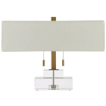 Настольная лампа прямоугольная на прозрачном основании Charm and Luxury варинант исполнения - 4 | Loft Concept в Омске