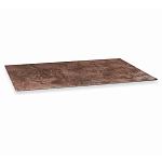 Стол обеденный с коричневой прямоугольной столешницей из керамики на четырех пластиковых ножках Brown Ceramics варинант исполнения - 3 | Loft Concept в Омске