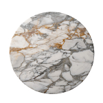 Столик журнальный с круглой мраморной столешницей на трех опорах Marble Stone Drawing варинант исполнения - 2 | Loft Concept в Омске