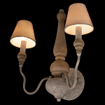 Бра с двумя конусовидными тканевыми абажурами Neighborhood варинант исполнения - 4 | Loft Concept в Омске