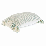 Чехол на подушку мятного цвета с бахромой и объемным узором Ethnic mix варинант исполнения - 1 | Loft Concept в Омске