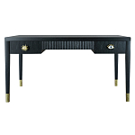 Письменный стол Elsa Dreams Black Шпон дерево с двумя ящиками варинант исполнения - 5 | Loft Concept в Омске