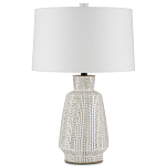 Настольная лампа с корпусом в форме вазы и белым абажуром Lots of Strokes варинант исполнения - 3 | Loft Concept в Омске